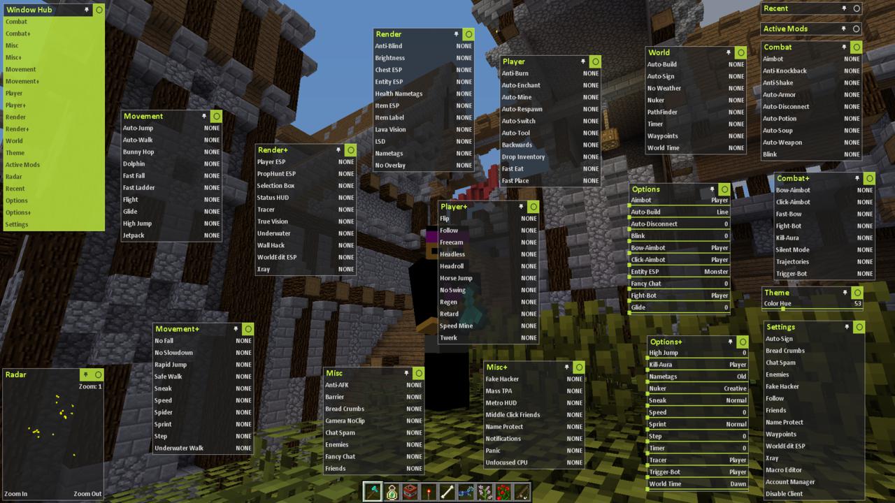 Minecraft Metro Hacked Client Download - WiZARDHAX.com - 1280 x 720 jpeg 155kB