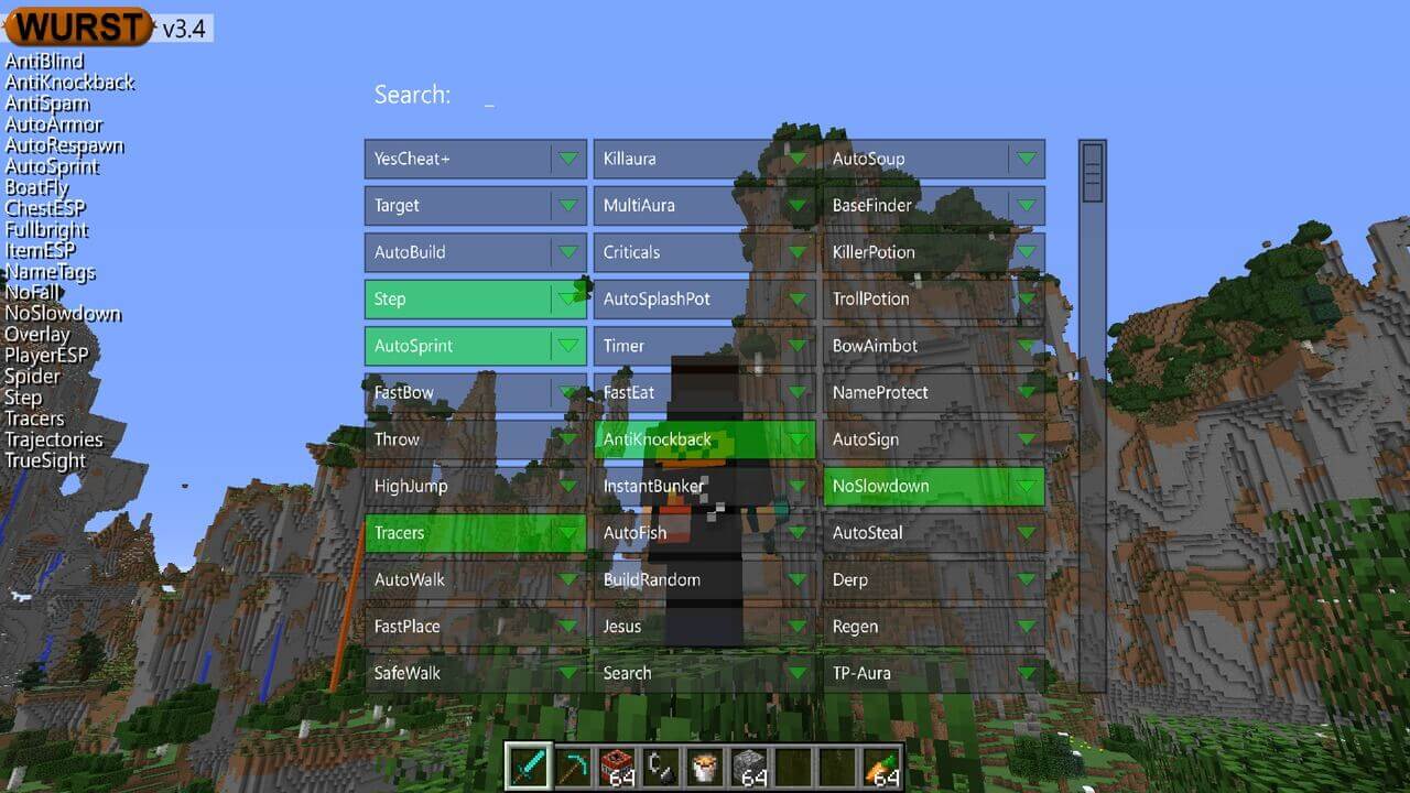 Minecraft 1.19.3 Wurst Hacked Client Downloads 